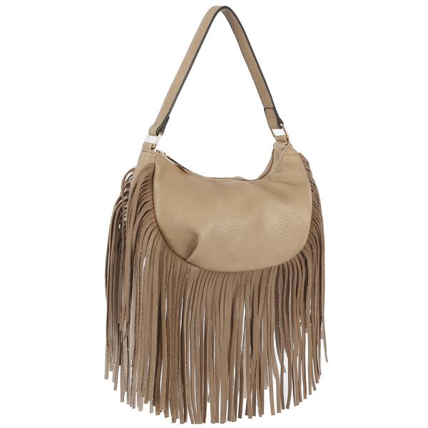 SMOOTH FRINGE SHOULDER BAG