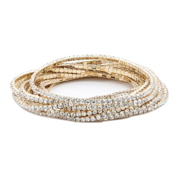 RHINESTONE STRETCH BRACELET SET