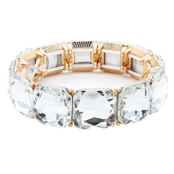 SQUARE SHAPE CRYSTAL BRACELET