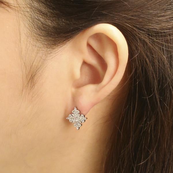 14K GOLD/WHITE GOLD DIPPED MICROPAVE STARS STUD EARRING