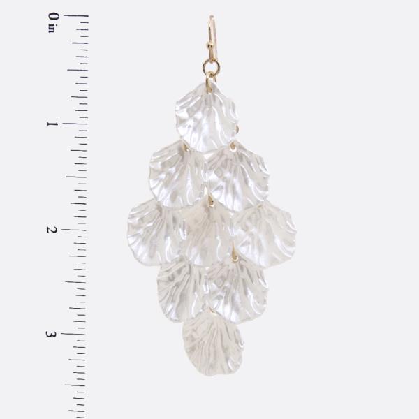 PEARL PETAL LINK DANGLE EARRING