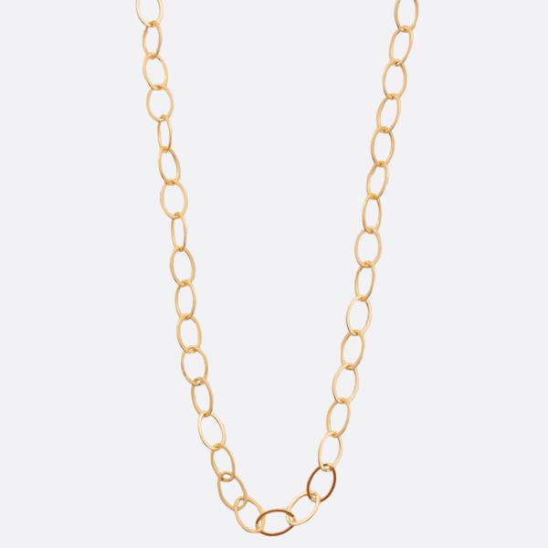 SODAJO CIRCLE LINK GOLD DIPPED NECKLACE