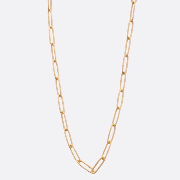 SODAJO LONG OVAL LINK GOLD DIPPED NECKLACE