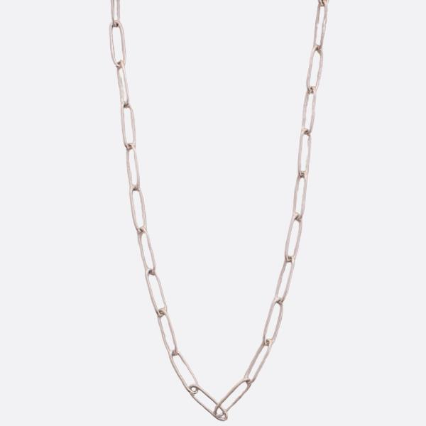 SODAJO LONG OVAL LINK GOLD DIPPED NECKLACE