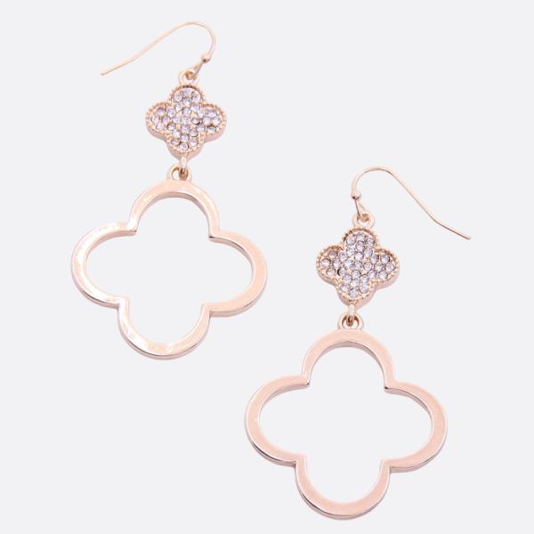 DOUBLE CLOVER DANGLE EARRING