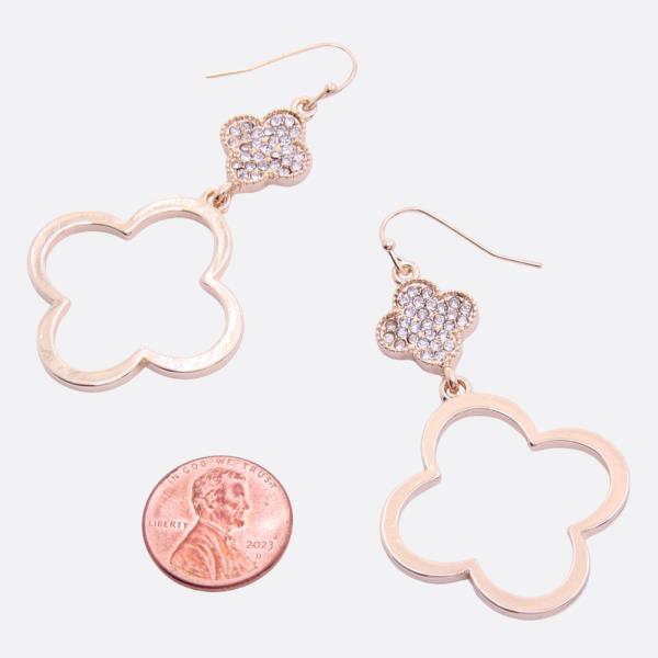 DOUBLE CLOVER DANGLE EARRING