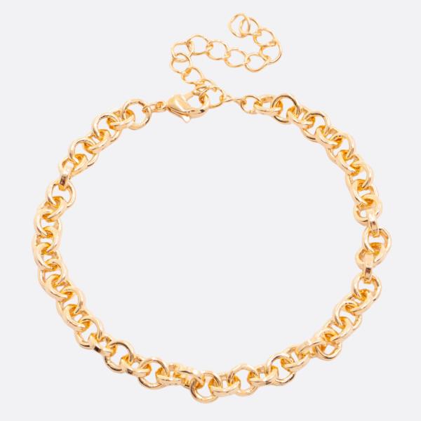 SODAJO CIRCLE LINK GOLD DIPPED BRACELET