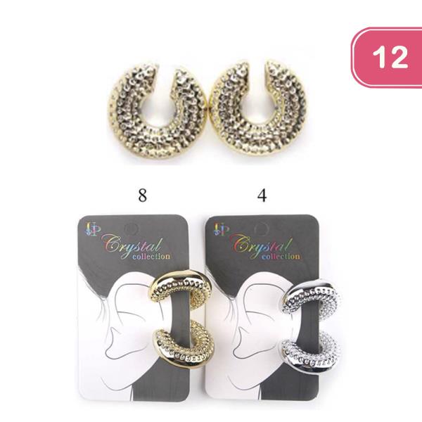 METAL C CUFF EARRING (12 UNITS)