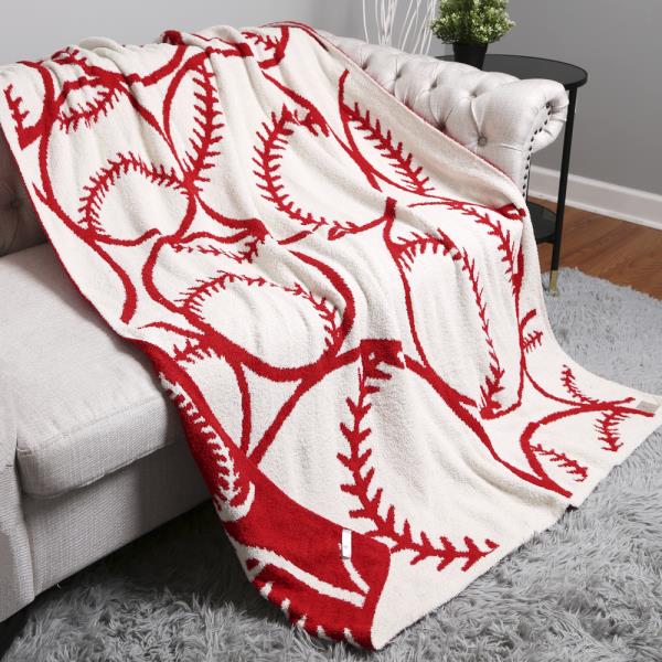 BASEBALL SOFTBALL REVERSIBLE THROW BLANKET