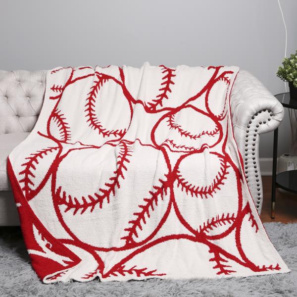 BASEBALL SOFTBALL REVERSIBLE THROW BLANKET