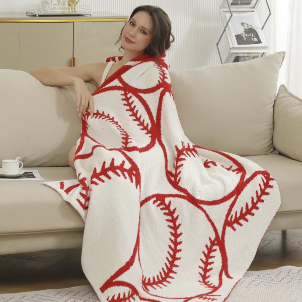 BASEBALL SOFTBALL REVERSIBLE THROW BLANKET