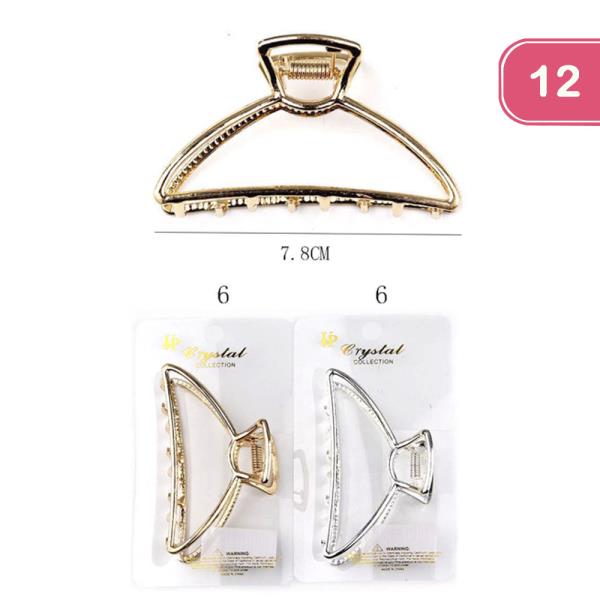 METAL HAIR CLAW CLIP (12 UNITS)