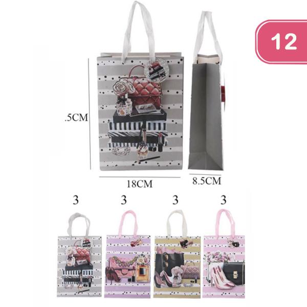 ASSORTED PRINT GIFT BAG (12 UNITS)