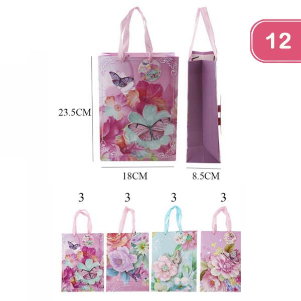 ASSORTED PRINT GIFT BAG (12 UNITS)