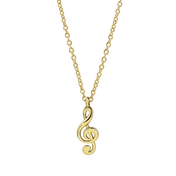 SECRET BOX TREBLE CLEF PENDANT LINK NECKLACE