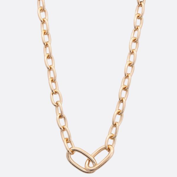 SODAJO CIRCLE LINK GOLD DIPPED NECKLACE