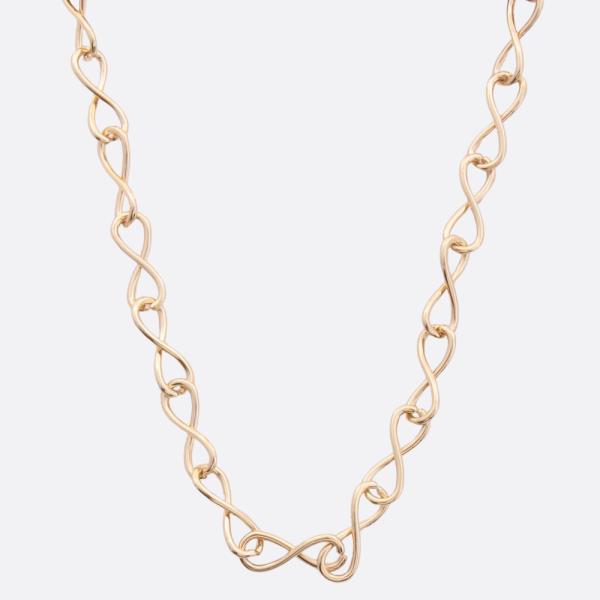 SODAJO INFINITY BOW LINK GOLD DIPPED NECKLACE