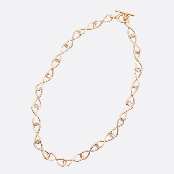 SODAJO INFINITY BOW LINK GOLD DIPPED NECKLACE