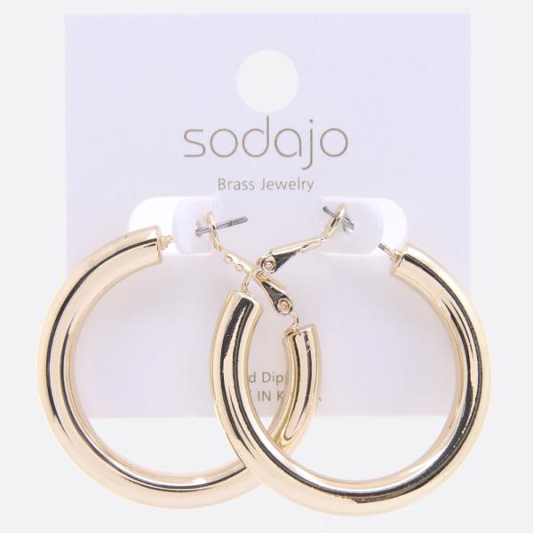 SODAJO HOOP GOLD DIPPED EARRING