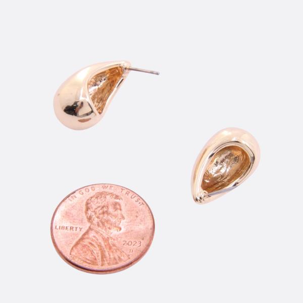 SODAJO TEARDROP DOME GOLD DIPPED EARRING