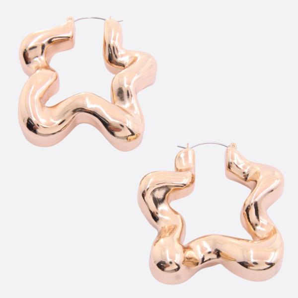 SODAJO STAR HOOP GOLD DIPPED EARRING