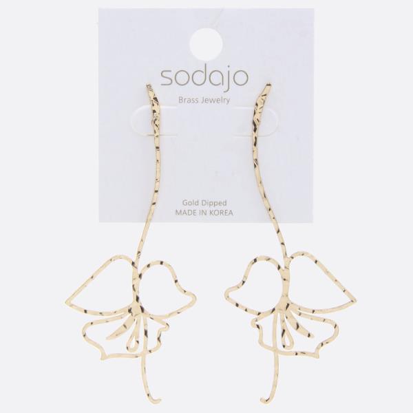 SODAJO FLOWER GOLD DIPPED EARRING