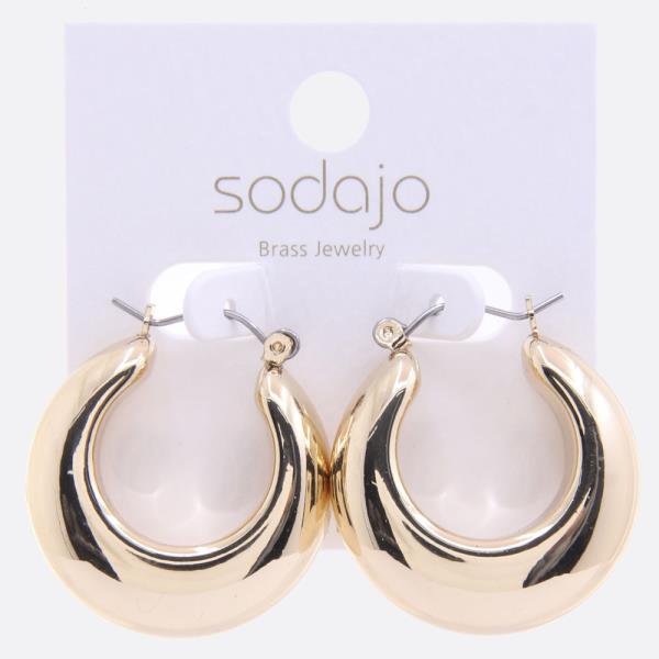 SODAJO HOOP GOLD DIPPED EARRING