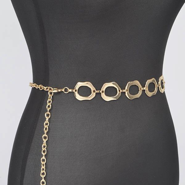 HAMMERED PLUS SIZE CHAIN BELT