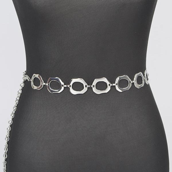 HAMMERED PLUS SIZE CHAIN BELT