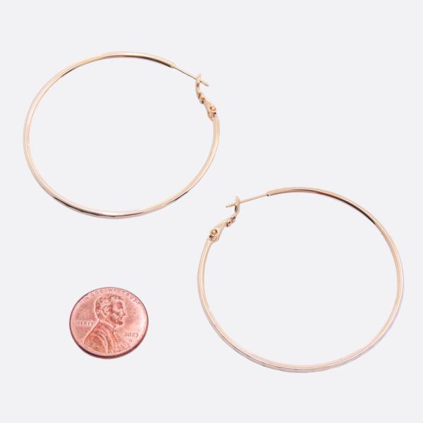 SODAJO METAL GOLD DIPPED HOOP EARRING