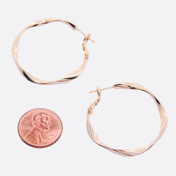 SODAJO WAVY METAL GOLD DIPPED HOOP EARRING