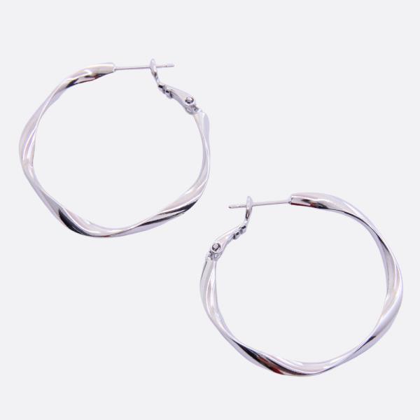 SODAJO WAVY METAL GOLD DIPPED HOOP EARRING