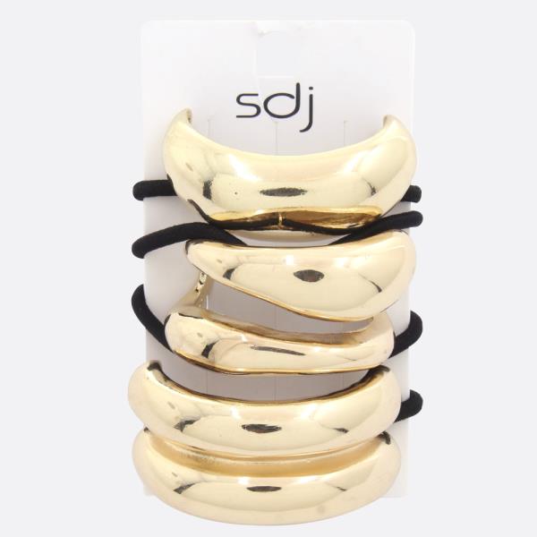 SDJ METAL BAR ASSORTED HAIR TIE SET