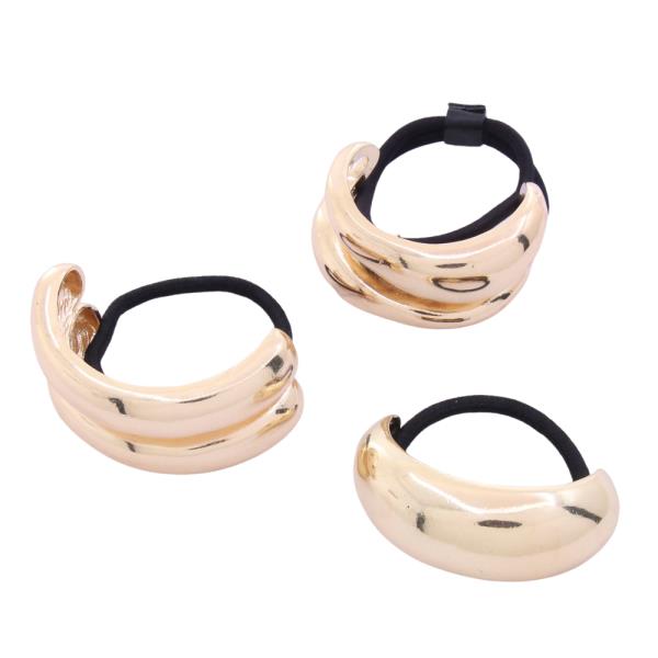 SDJ METAL BAR ASSORTED HAIR TIE SET