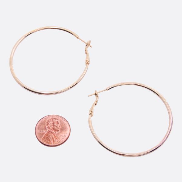 SODAJO METAL GOLD DIPPED HOOP EARRING