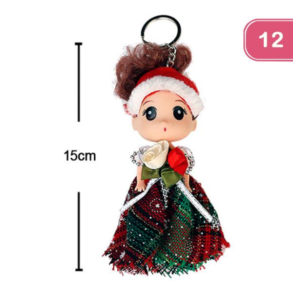 CHRISTMAS DOLL KEYCHAIN (12 UNITS)