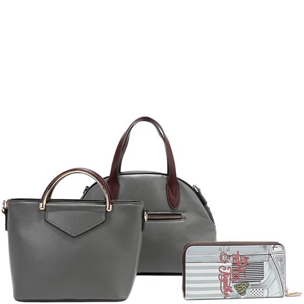 NICOLE LEE LADIES NIGHT OUT 3 PIECE SET (Handbag, Crossbody, Wallet)