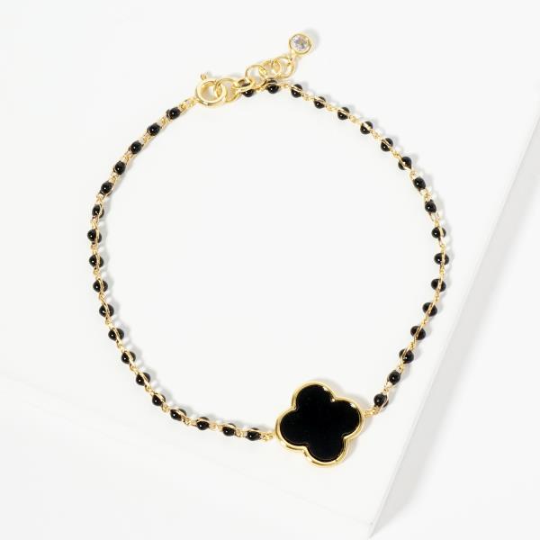 GOLD DIPPED CLOVER BRACELET