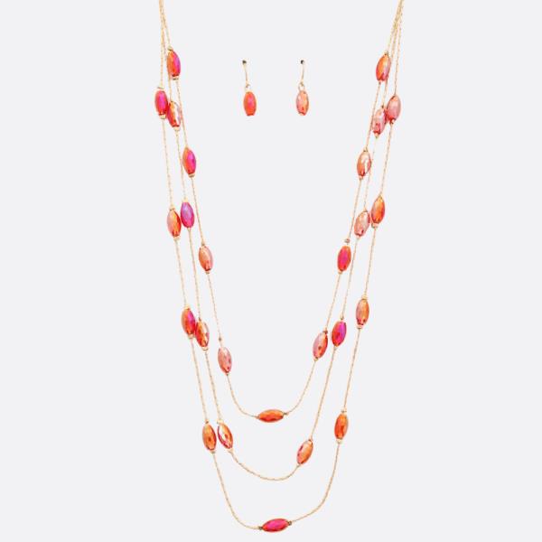 BEADED LAYERED NECKLACE