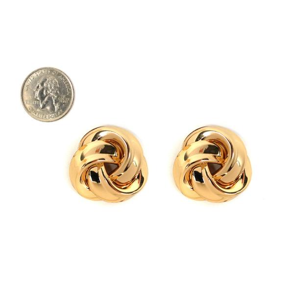 KNOT ROUND METAL EARRING