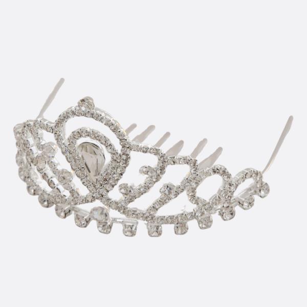 TEARDROP RHINESTONE MINI TIARA