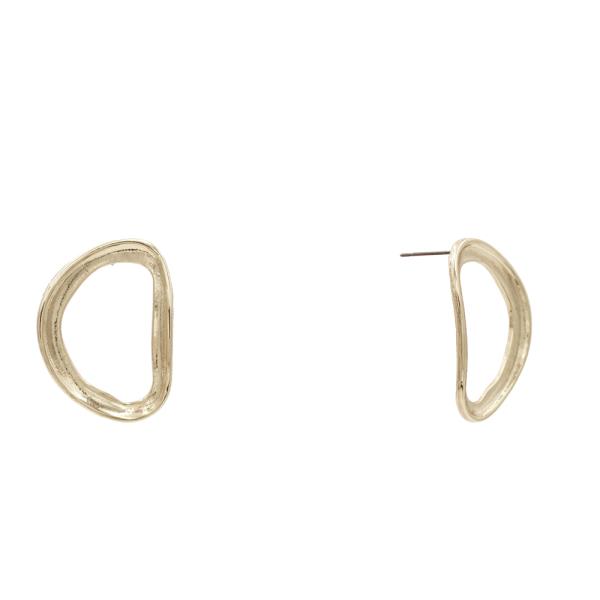 METAL OVAL EARRING