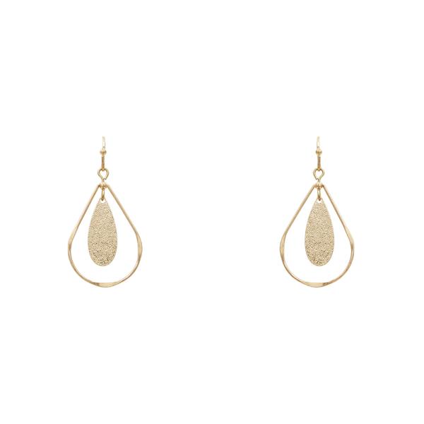 METAL TEARDROP DANGLE EARRING