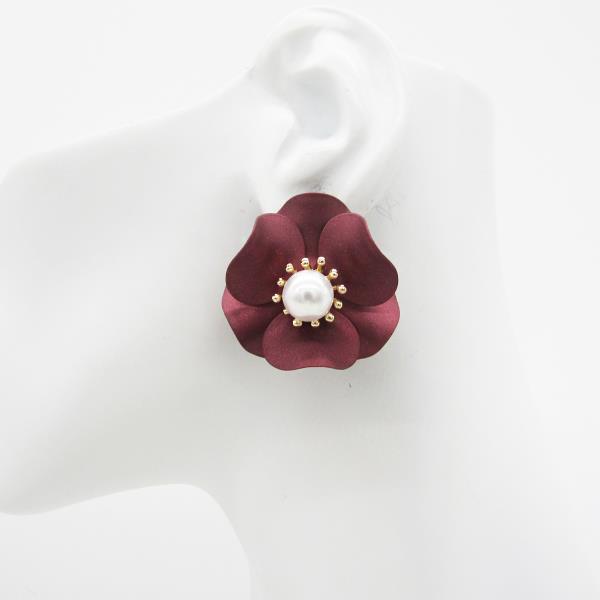 FLOWER PEARL BEAD EARRING