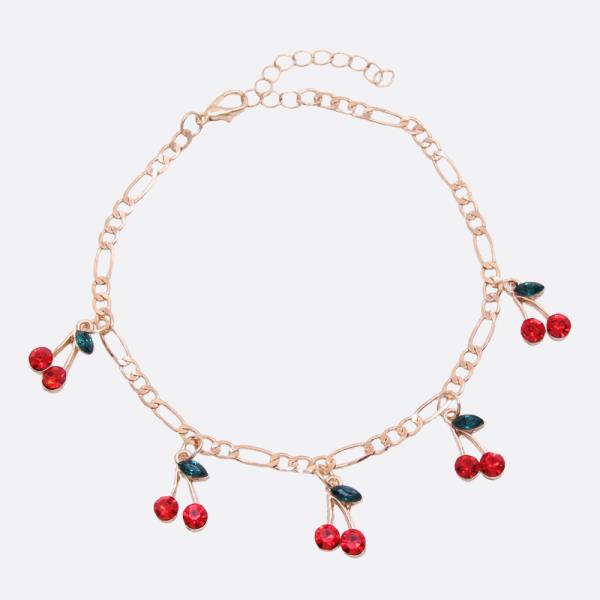 SODAJO CHERRY GOLD DIPPED ANKLET