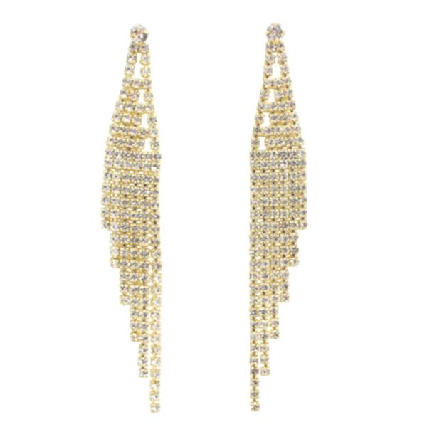 RHINESTONE BRIDAL FRINGE EARRING