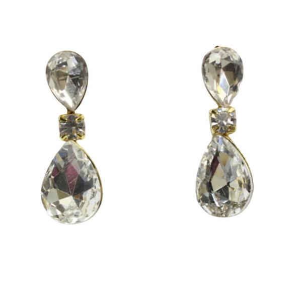 TEARDROP CRYSTAL STONE DANGLE EARRING