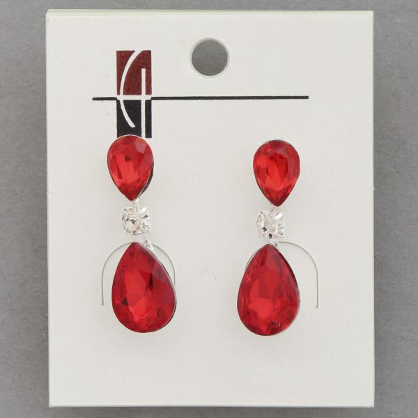 TEARDROP CRYSTAL STONE DANGLE EARRING