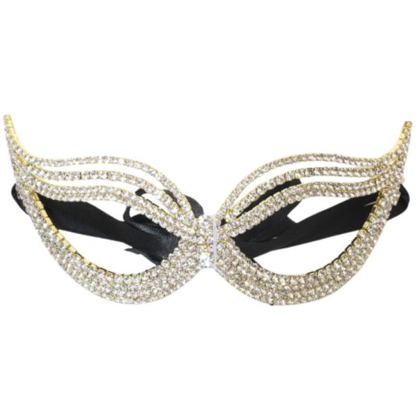 RHINESTONE CRYSTAL MASQUERADE MASK