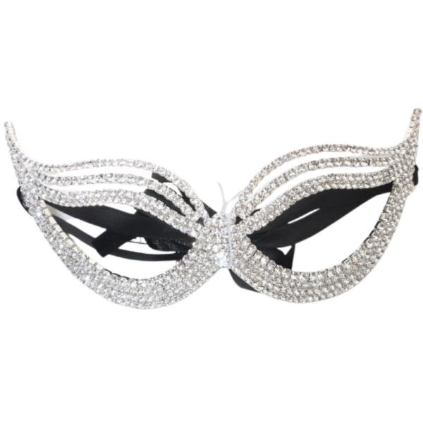 RHINESTONE CRYSTAL MASQUERADE MASK